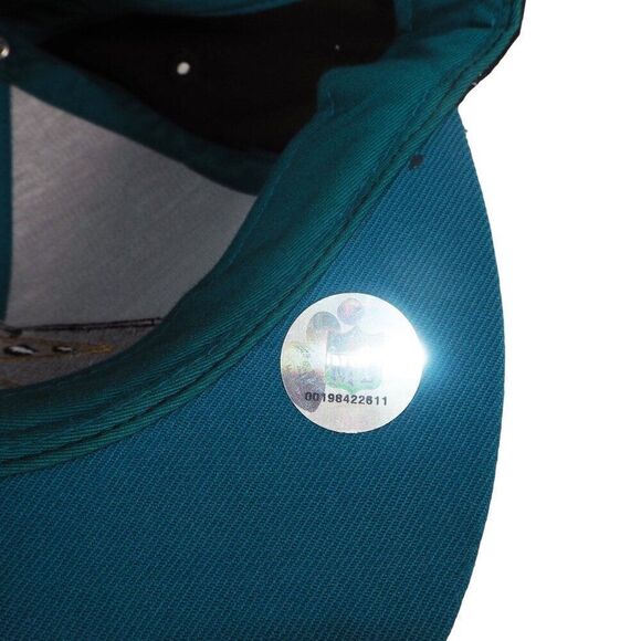 Reebok Vintage Jacksonville Jaguars Large Logo Fitted NFL Hat Black / Multicolor - Picture 9 of 10